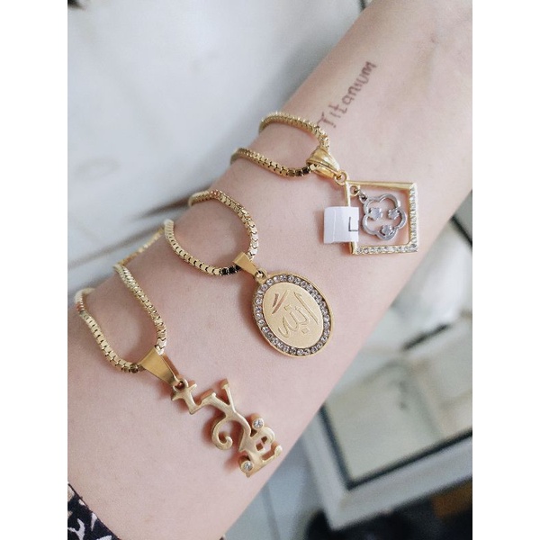 Terbaru Kalung Anti Karat Anti iritasi Titanium 45cm