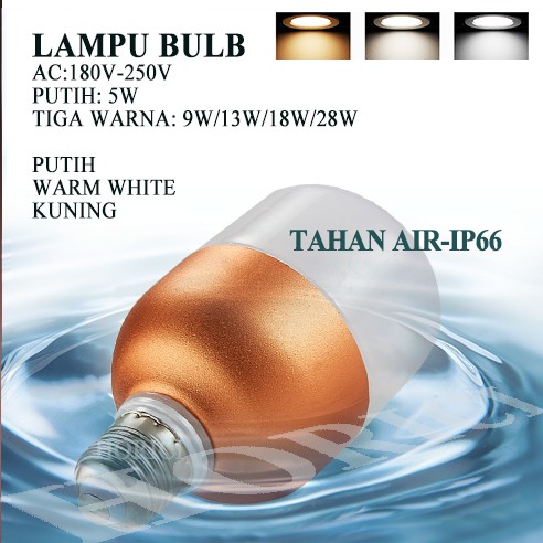 5W 9W 13W 18W 28W 3 WARNA Lampu Bulb Led good eyes berkualitas tinggi LED Bulb E27 3 WARNA LAMPU