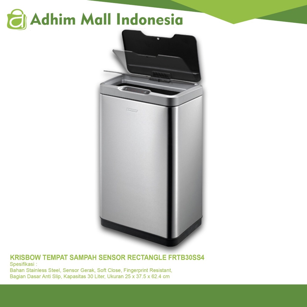 KRISBOW TEMPAT SAMPAH SENSOR RECTANGLE FRTB30SS4 30 LITER