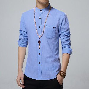 Kemeja Lengan Panjang Polos Koko Pria Muslim Lengan Panjang Baju Atasan Pria Zyan Elloyfashion