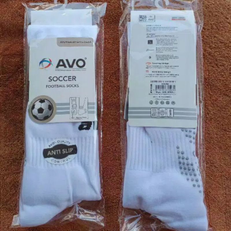 Kaos Kaki Anti Slip Panjang R8 Avo-Putih