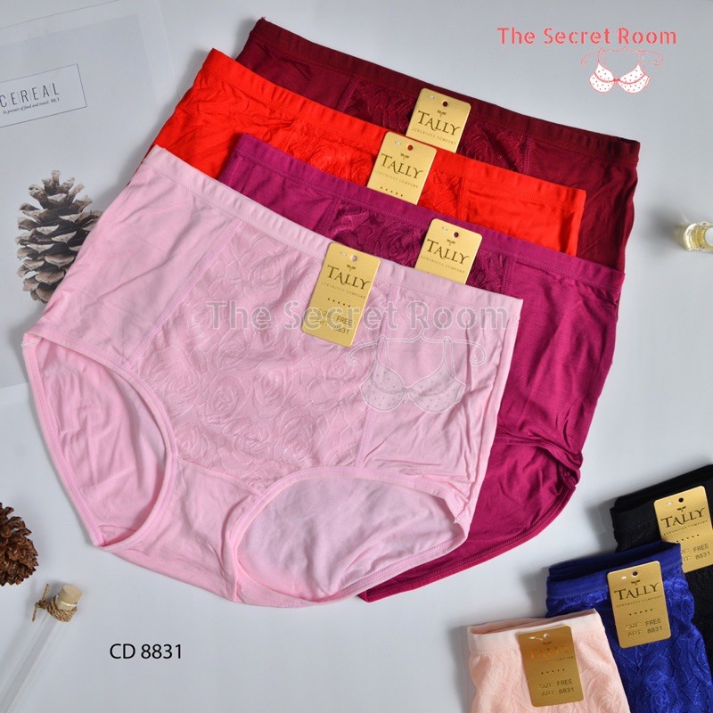 TALLY CD CELANA DALAM 8831 I FREE SIZE I FIT XL I HIGH WAIST I BAHAN KATUN