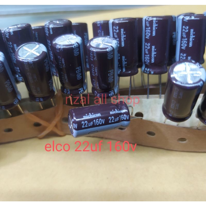 elco 22uf 160v kapasitor elco rencengan 22/160v