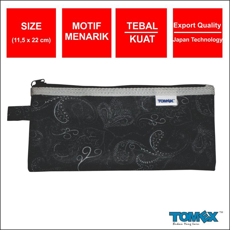 

Tomex Document Bag Tas Dokumen Kotak Pensil Tempat Pensil Resleting Motif Batik B6