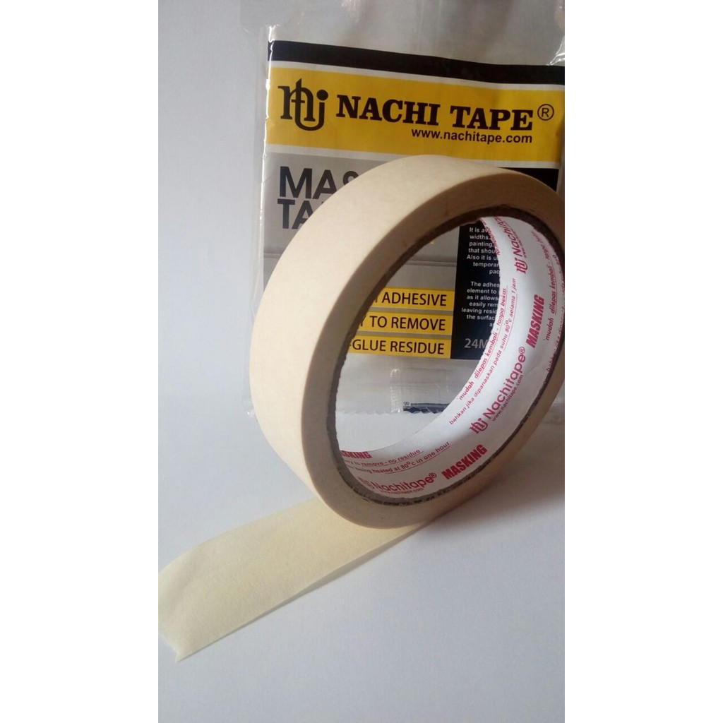 Lakban Kertas Nachi Tape Ukuran Kecil 24 mm x 20 y