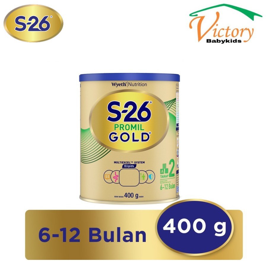 S-26 Promil Gold 2 400gr - Susu Formula Bayi 6-12 Bulan