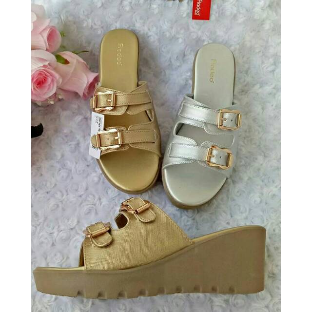 SANDAL PESTA WANITA WEDGES NEW ORI BRAND FLADEO