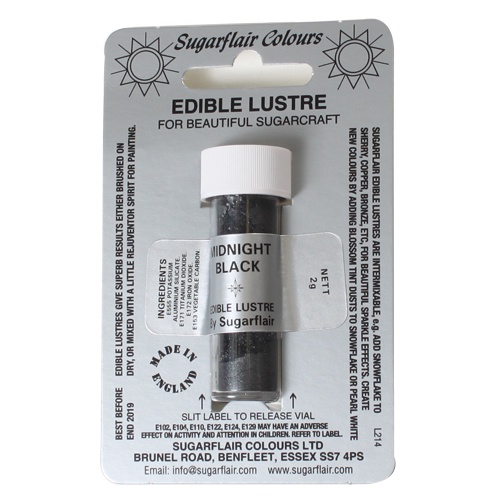 

Sugarflair Edible Lustre Dust - Midnight Black