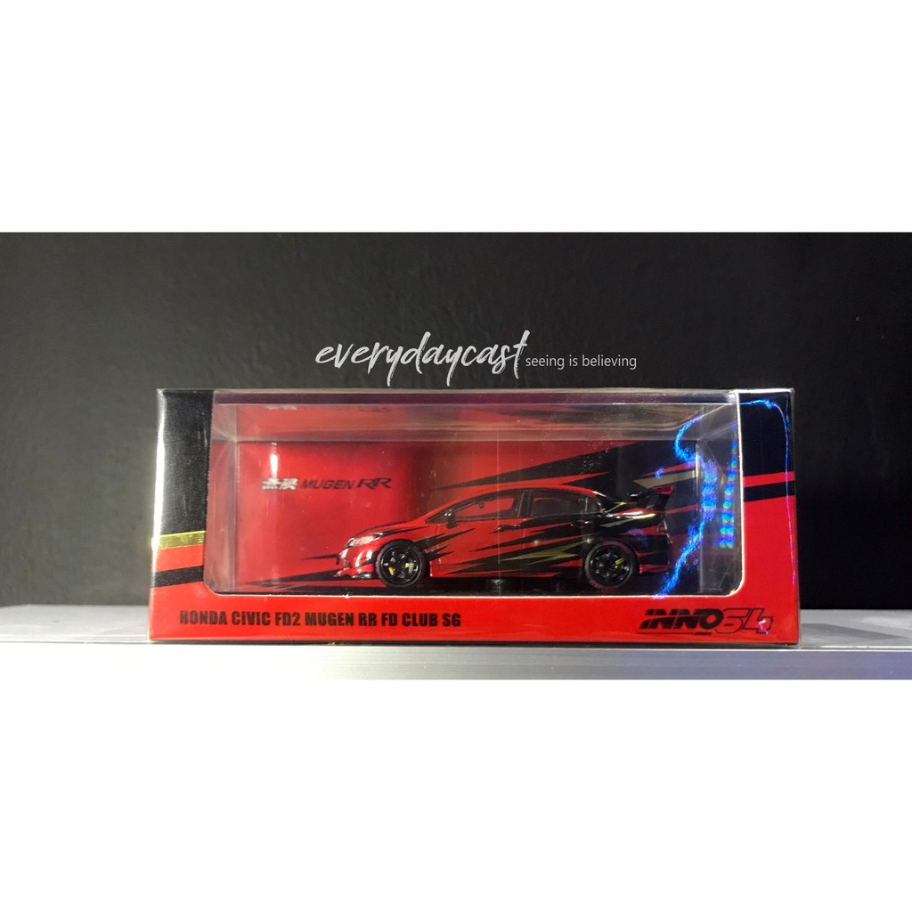 INNO64 Honda Civic FD2 Mugen RR FD Club SG RED *Singapore Toys Network Special*