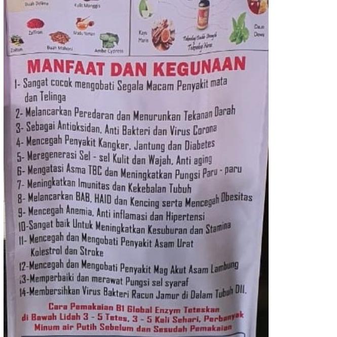 ◙ B1GLOBAL ENZYM , enzyme botol 10 ml ☆