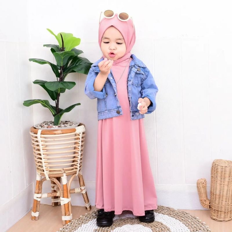 Inner Dress Anak Tanpa Lengan / Gamis Anak Tanpa Lengan 1- 9 Tahun