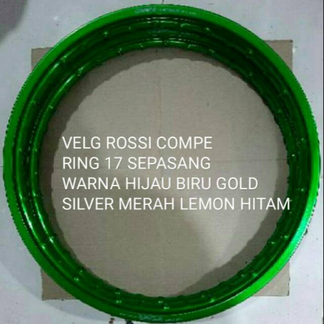 VELG ROSSI COMPE RING 17 UKURAN 140X17 SEPASANG HIJAU POLOS