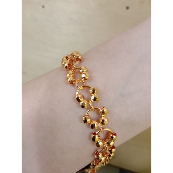 Gelang tangan wanita gelang tangan // gelang lapis emas putih teplika emas