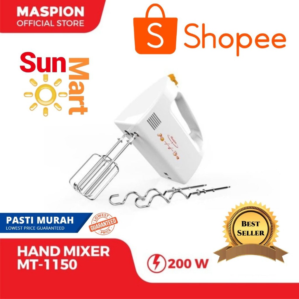 Hand Mixer Maspion 2 In 1 MT-1150 MIXER TANGAN MT 1150