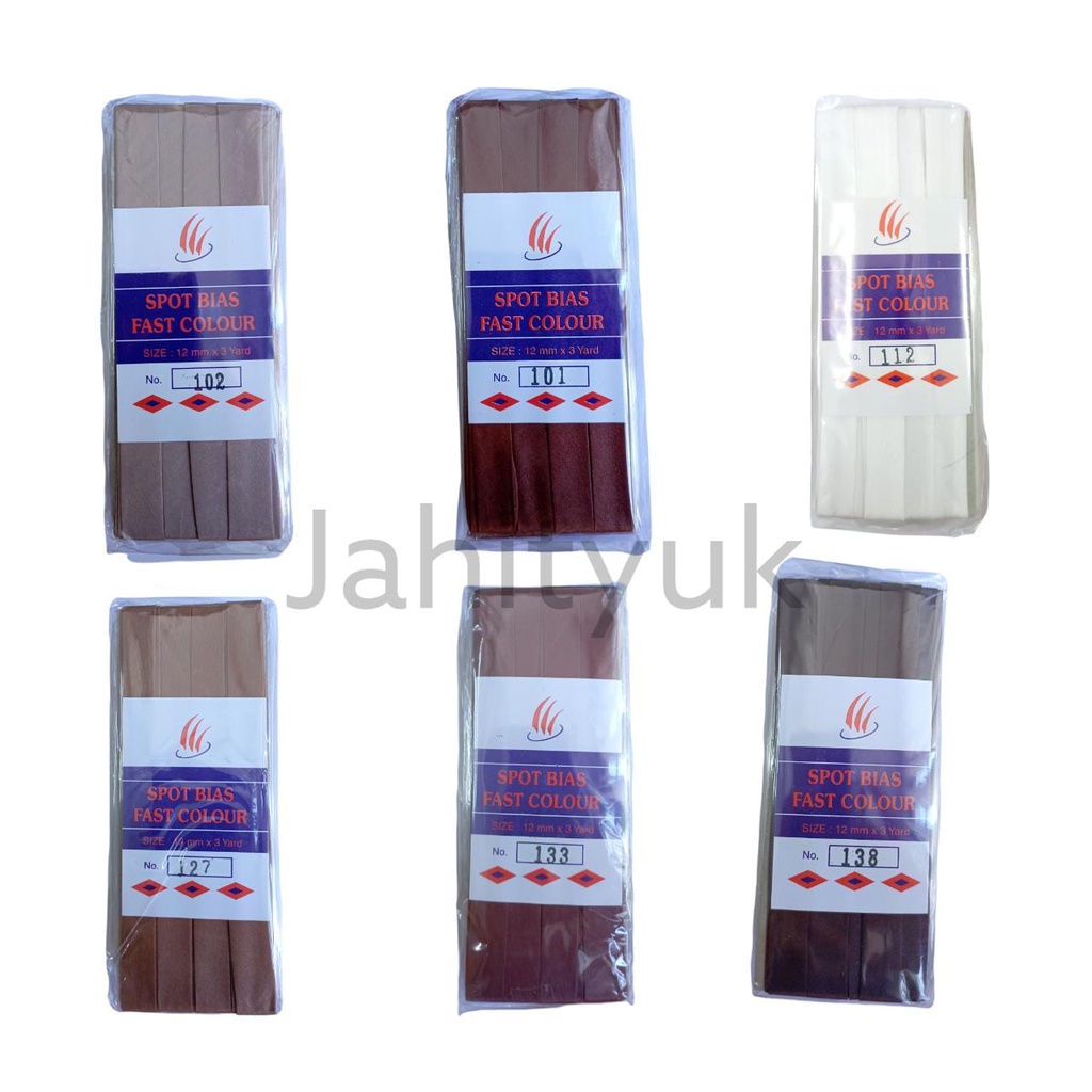 Partenzil Bisban Satin Polos / Satin Bias Tape / Bisban Satin / Pinggiran Kain