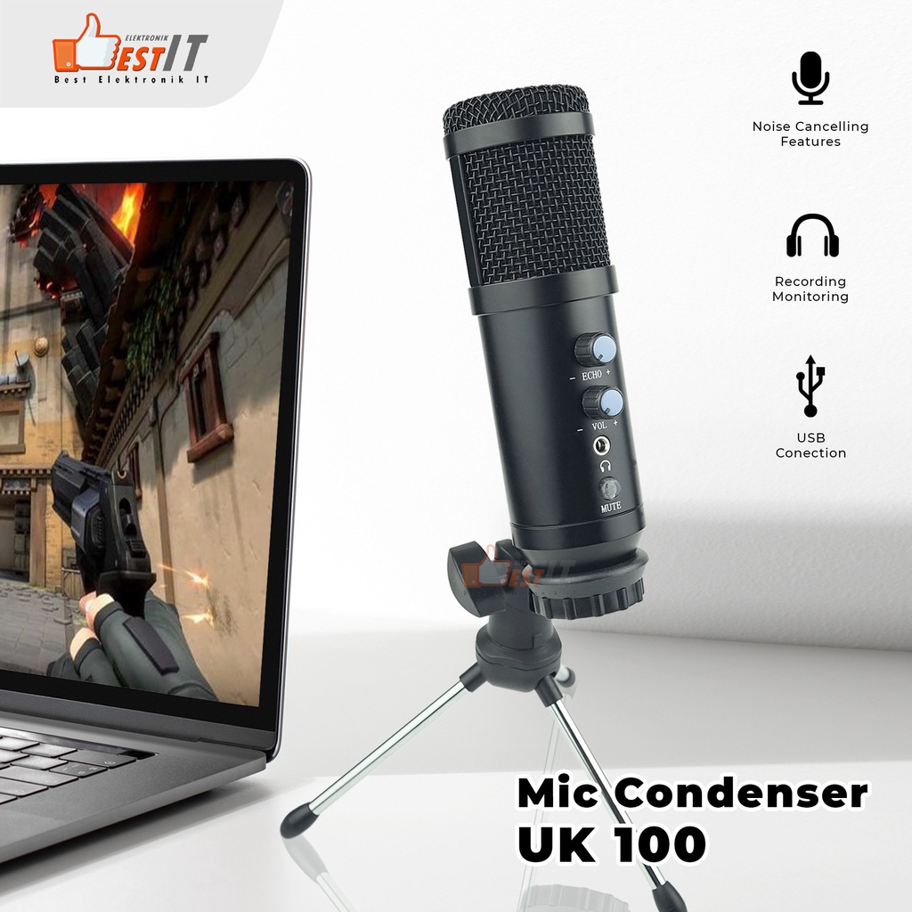 Microphone Condenser UK100 with Noise Cancelling M-Tech