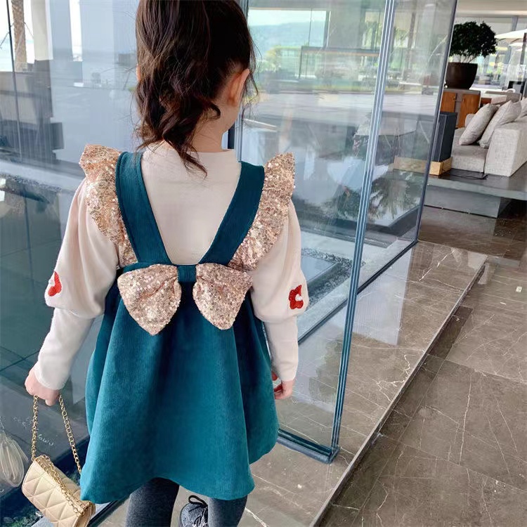 KF CAT Dress Anak Perempuan Pita Glitter Fashion Party Imut Elegan Ala Korea Lucu Import Hiqh Quality Umur 6Bln-4Thn-6