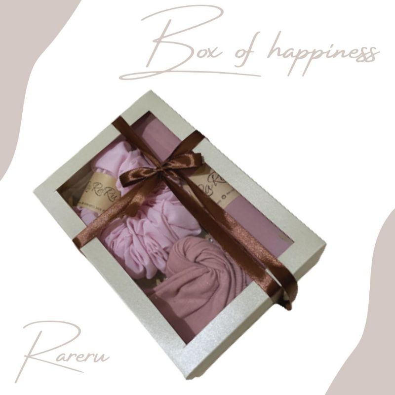 

BOX OF HAPPINESS RARERU (hampres & gift box hijab) / kado ulang tahun / box kado hijab