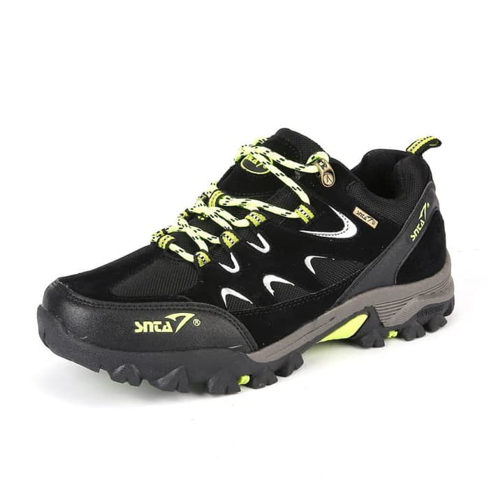 Sepatu Gunung Snta 433 Black Green - Hiking/Trekking/Adventure News Elegan