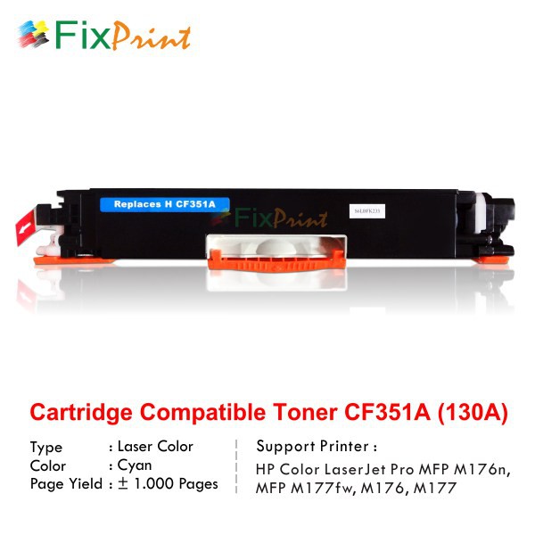 Cartridge Toner Compatible HP 130A CF350A CF351A CF352A CF353A Printer LJ Pro 100 MFP M176n M177fw