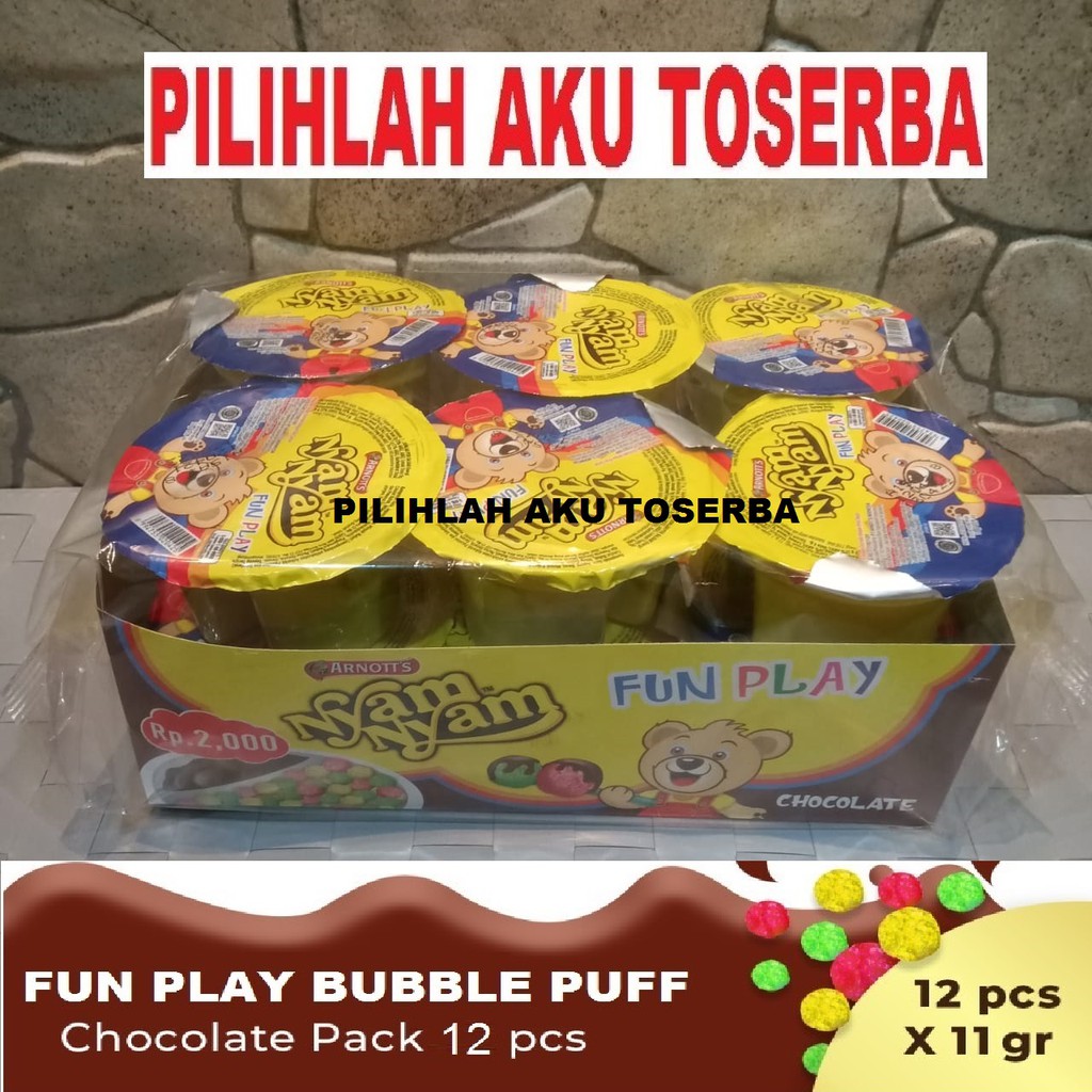 Arnott's Nyam-Nyam FUN PLAY Bubble Puff Chocolate - ( HARGA 1 PACK )