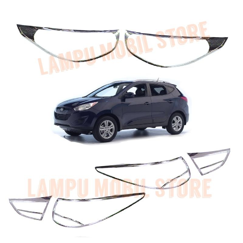 Garnish Lampu Chrome Cover Headlamp & Stop Lamp Hyundai Tucson
