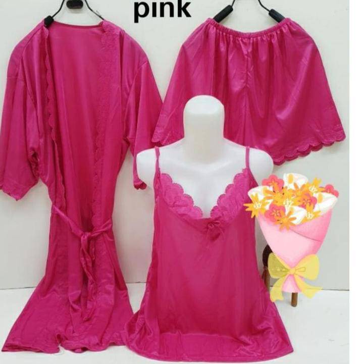 Hotpent Kimono HP Rangkap Baju Tidur Wanita Bahan tricot