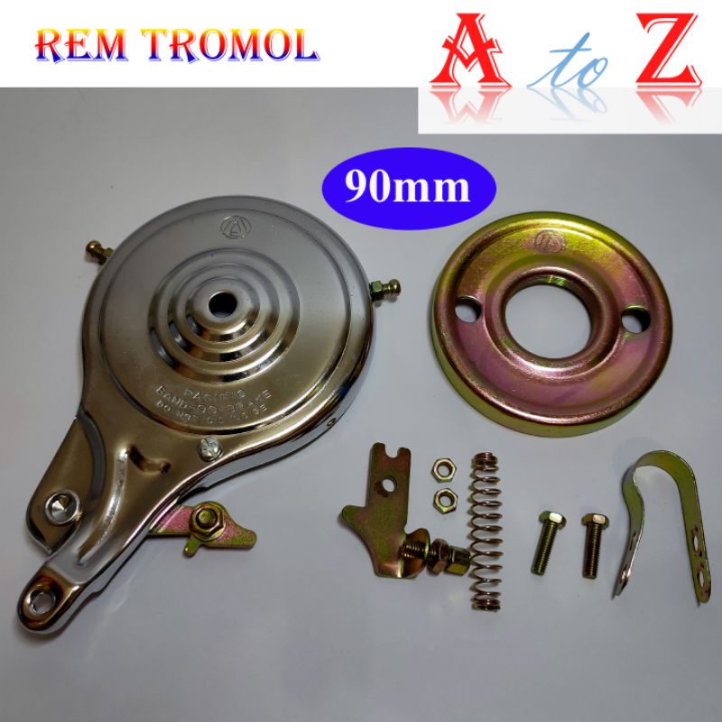 tromol sepeda 90mm/rem tromol sepeda mini/kampas tromol/band brake 90mm