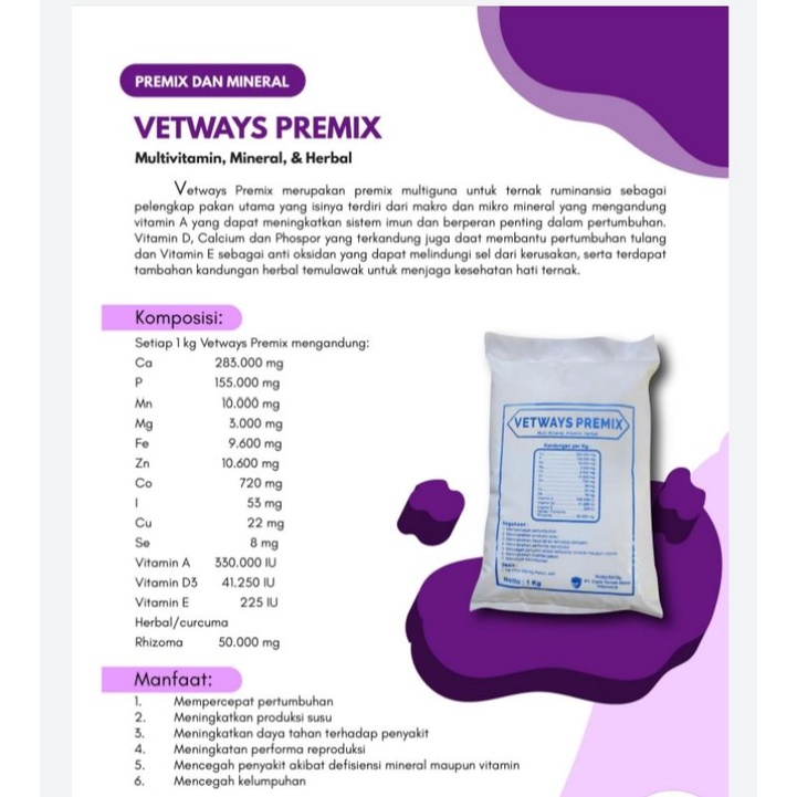 Vetways Premik Sapi, Kambing dan Domba