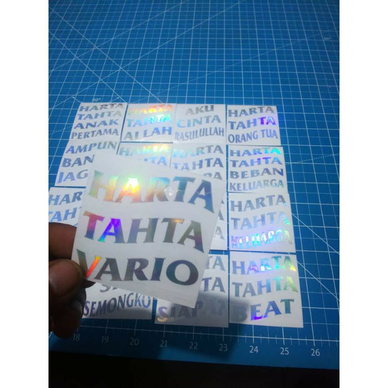 stiker HARTA TAHTA NAMA, stiker Cutting buat Motor Mobil