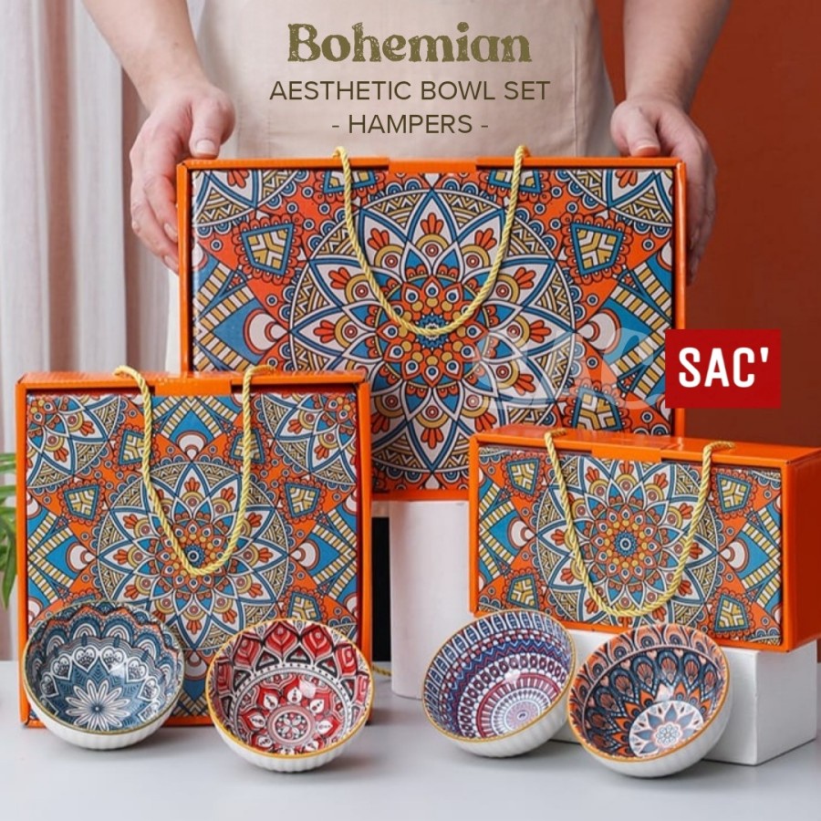 iNstansday- BOHEMIAN Hampers Japanese Bowl Set Mangkok Keramik Mangkuk Jepang
