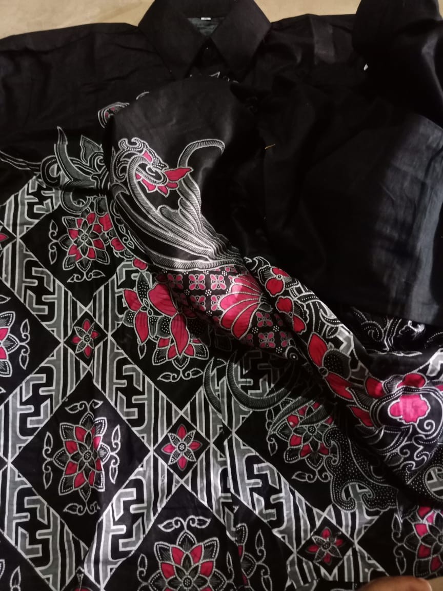 Kemeja Batik Pria Lengan Panjang Size M L Xl Xxl Bswart Batik Hrb026 Kenongo Hem Panjang Padi