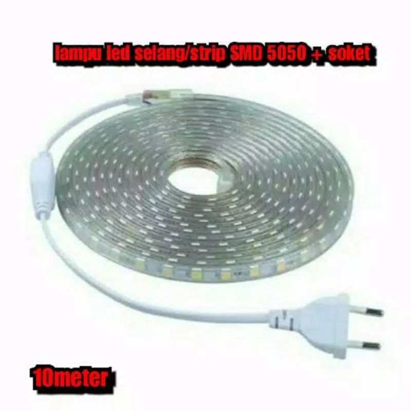 (10 METER) LED STRIP SELANG 220V 8 WATT/METER SMD