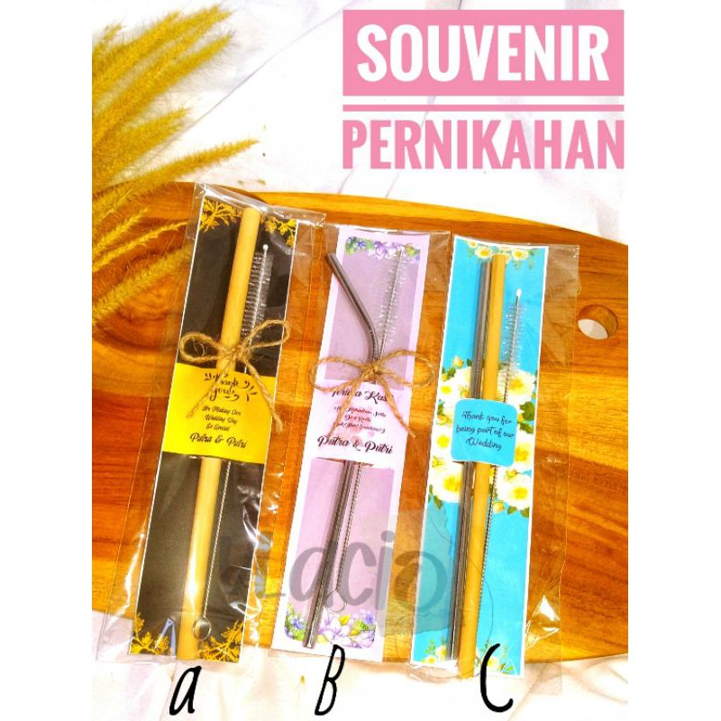 Vlacio Souvenir Pernikahan Mewah Murah Unik SOUVENIR SEDOTAN BAMBU