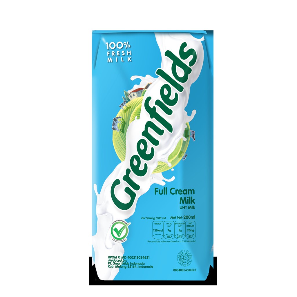 

MILK | GREENFIELDS UHT FULL CREAM 1L | SUSU CAIR SEGAR