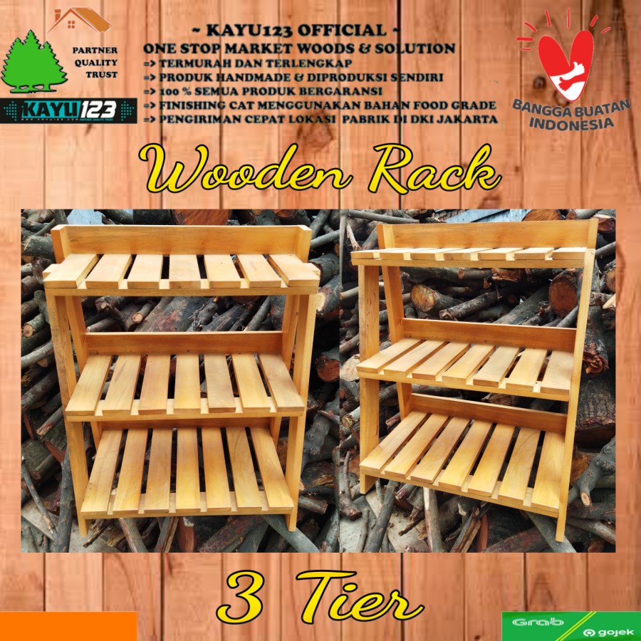 Rak Kayu Multi Fungsi Rak Tanaman Rak Kayu