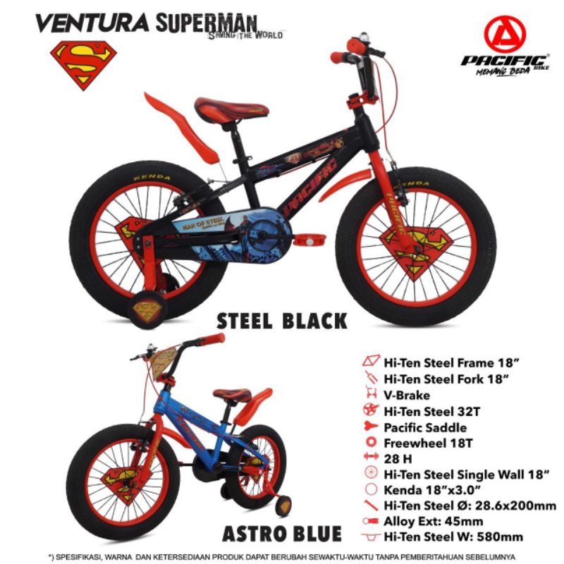 Sepeda Anak BMX 18 Inch PACIFIC VENTURA SUPERMAN 3.0 New
