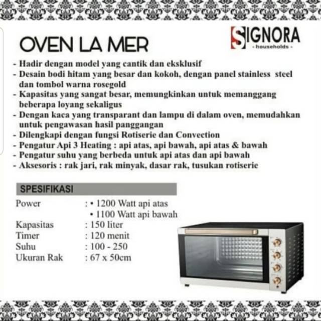 Oven Lamer Signora