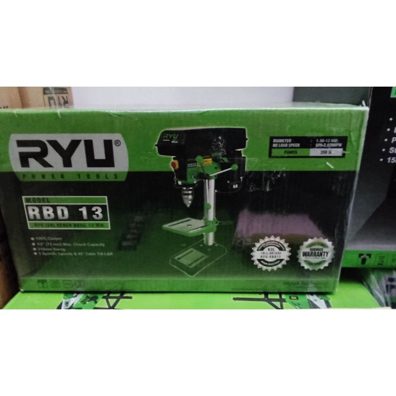 Ryu Mesin Bor Duduk 13 mm Bench Drill RBD 13 / RBD13 Bor Duduk ukuran 13mm ORIGINAL