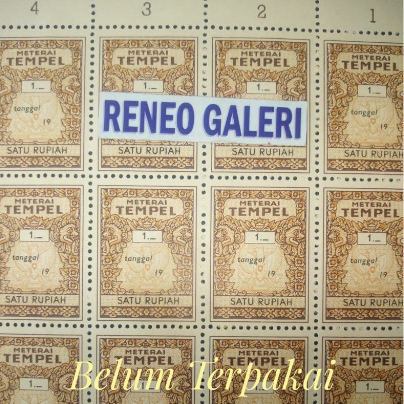 1 Biji Meterai Rupiah tahun 1960 - 1970 Materai Tempel Rp matrai lama kuno metrai 1961 1962 1963 1964 1965 1966 1967 1968 1969 Antik Filateli