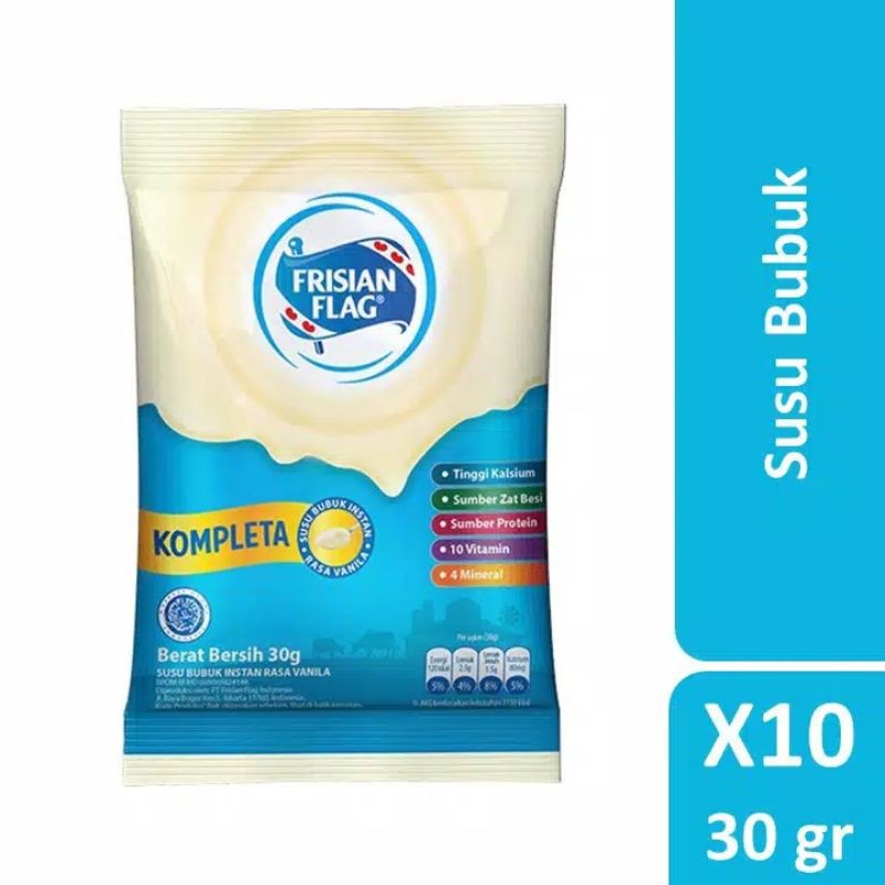 

Frisian Flag Susu Bubuk Kompleta Vanilla Sachet 30gr
