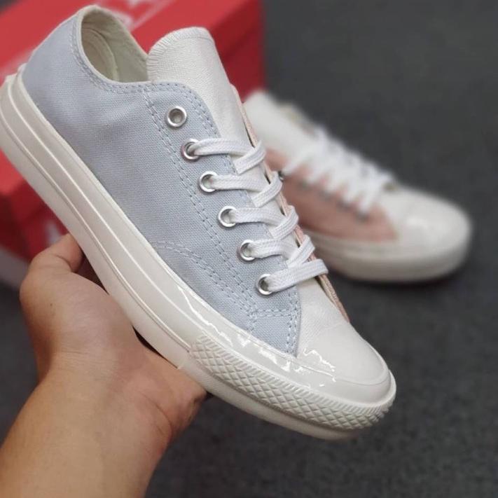 Terbaru - SEPATU CONVERSE 70S LOW RE OFF WHITE BLUE PINK SOL GLOSSY GRADE ORIGINAL 36-40 .