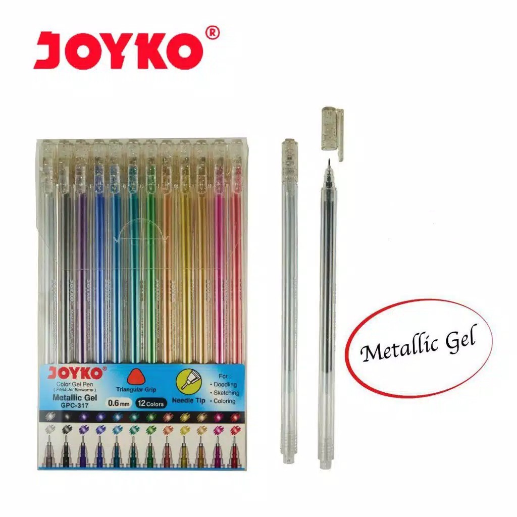 

Pulpen Gel Joyko GPC-317 Metallic Gel - 0.6 mm