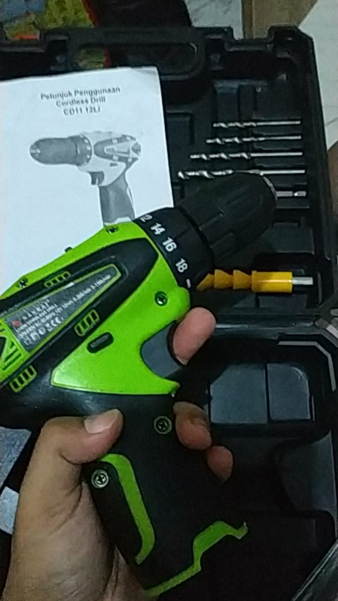 Obeng Bor Tangan Elektrik Charger Cordless Screwdriver Nankai