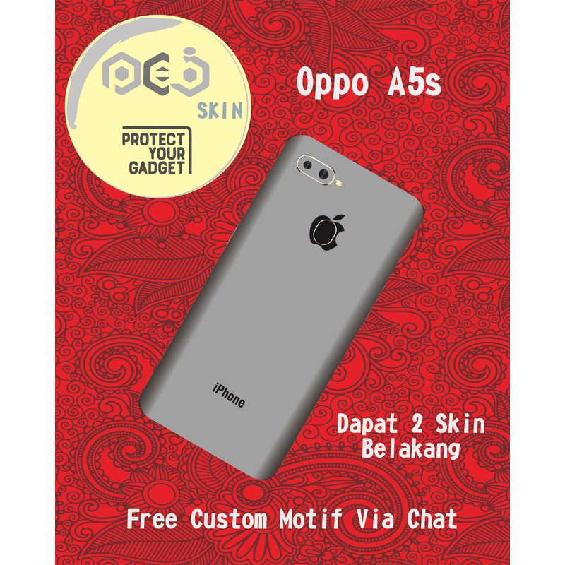 Buy1Get1 Oppo A5s Motif Iphone Grey Garskin Stiker CUSTOM