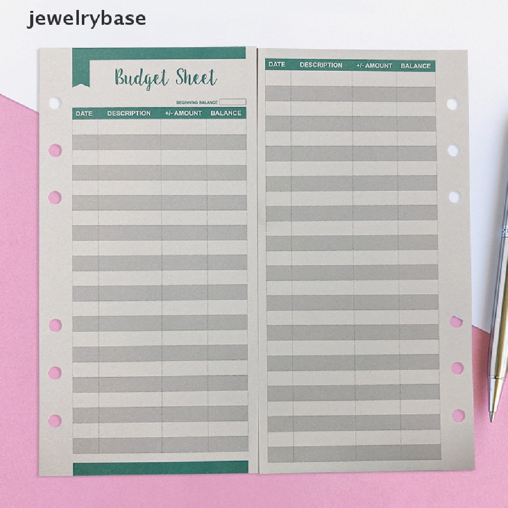 12 Budget Lembaran Expense Tracker Fit Untuk Amplop Cash Binder