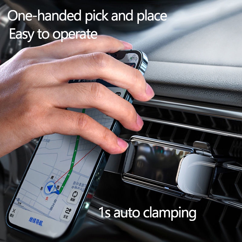 Mukava Outlet udara mobil braket ponsel listrik Aluminium alloy dashboard navigasi mobil braket telepon mobil pintar