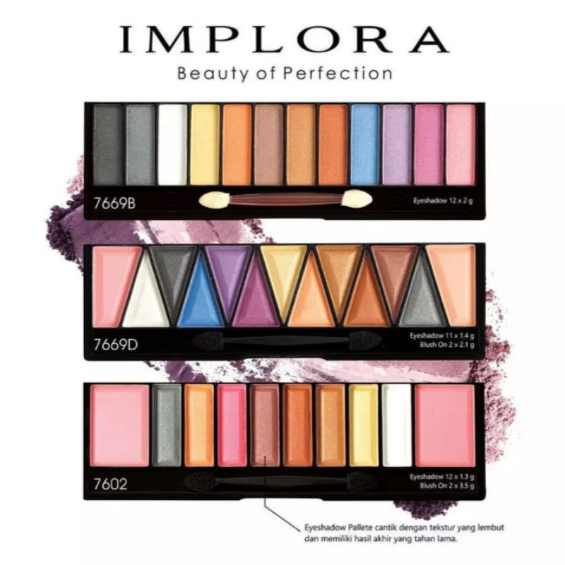 COD Implora BPOM Eyeshadow Blush On ORI satuan ANEKA SERI pewarna pipi perona pipi shadow mata