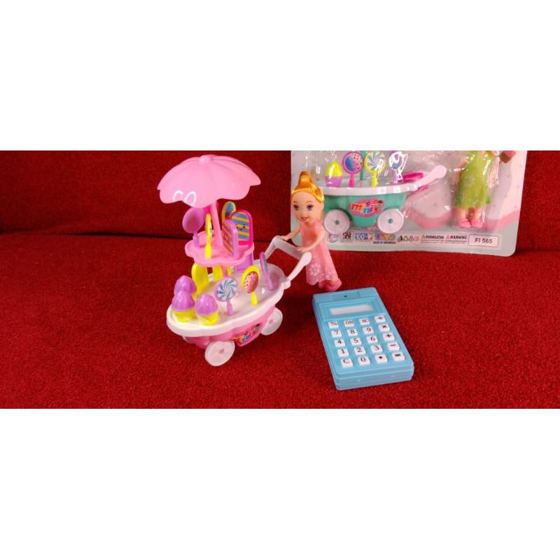 Mainan Barbie Ice Cream Kalkulator Set FI 565