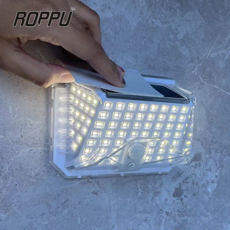 Roppu Lampu Solar Dinding Outdoor Tenaga Surya 90 LED